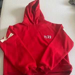 Red Hoodie with White Accents (SUMMON)